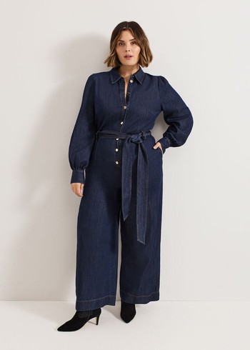 Phase Eight Gemma Denim Dress Indigo Canada | NHOFTA-812